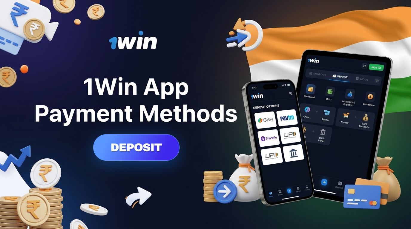 Payment methods in India at 1win App